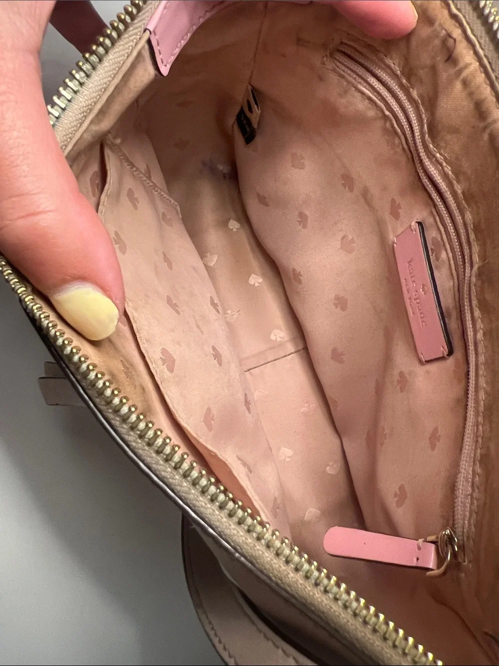 kate spade Pebbled Leather Crossbody in Light Blush